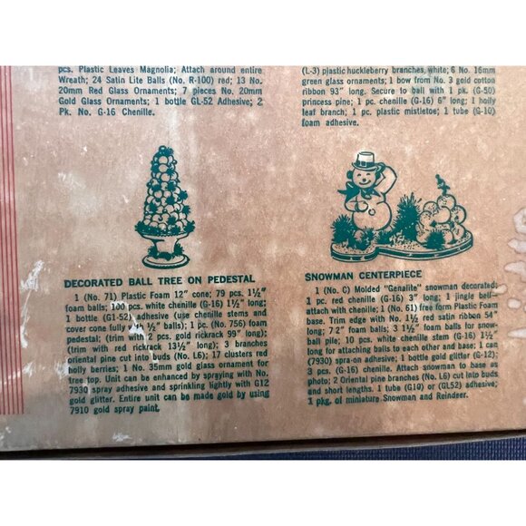 Vintage Package of 12 Holiday House Christmas Balls Decorations Star Band Satin - Picture 9 of 9